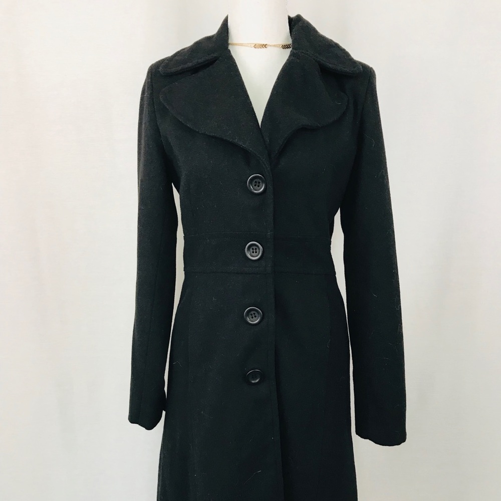 Poetry long pea coat blk